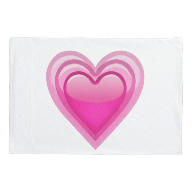 Growing Pink Heart - Emoji Pillowcase (Back)