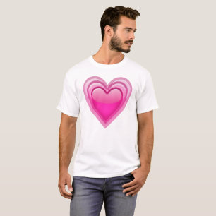Growing Pink Heart - Emoji T-Shirt
