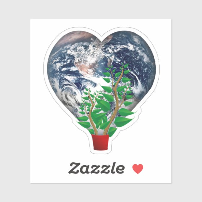 Growing Plant with Earth Heart (Sheet)