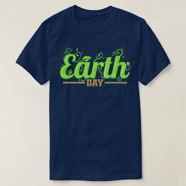 Growing Plants Day With Earth For Floral T-Shirt (Design Front)