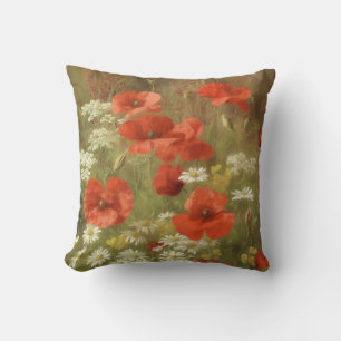 Growing Poppies and Daisies by Christensen Cushion