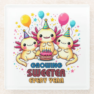 Growing Sweeter with Every Year Glass Coaster