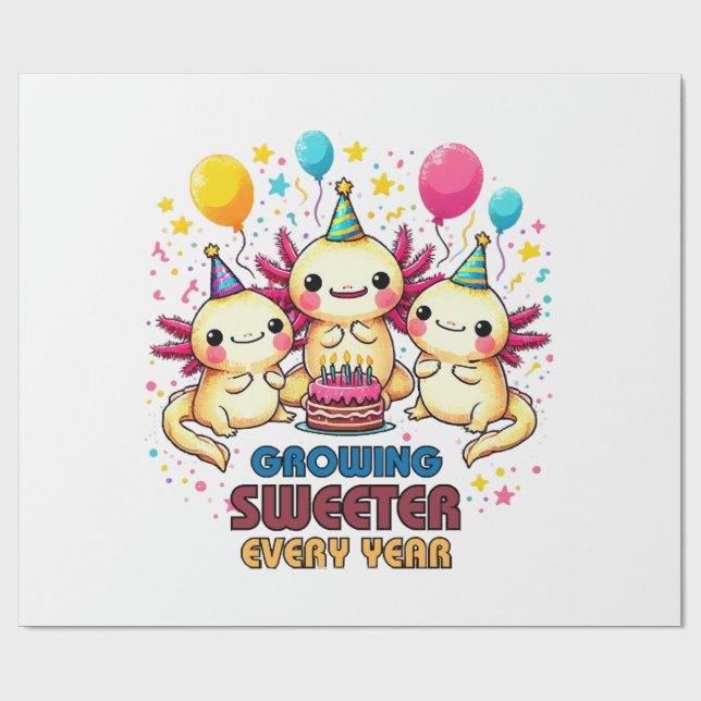 Growing Sweeter with Every Year  Wrapping Paper (Flat)