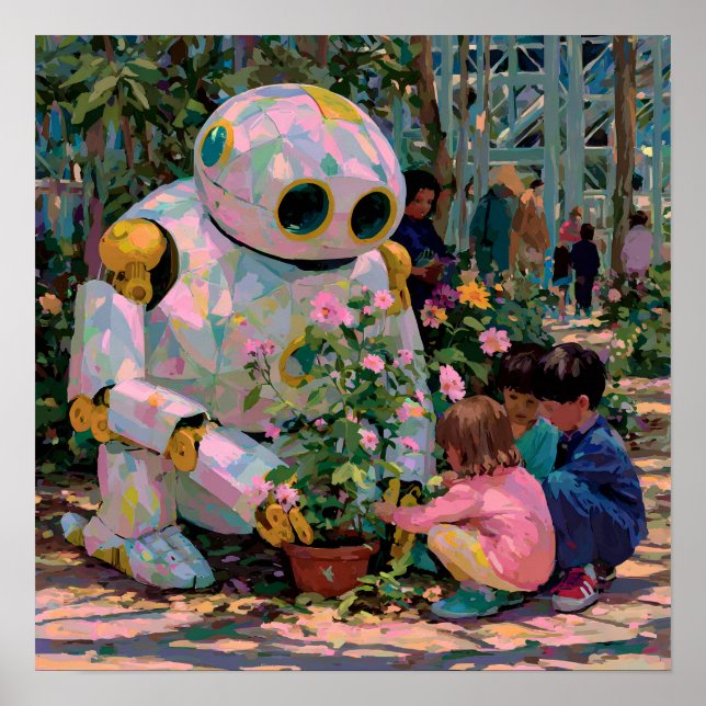 Growing Together - Solarpunk Poster (Front)