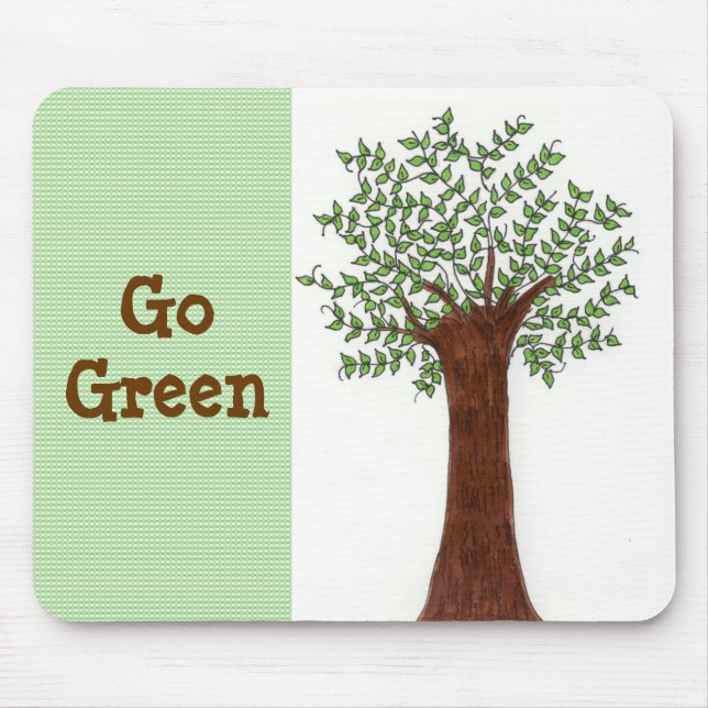Growing Tree -  Go Green Mouse Mat (Front)