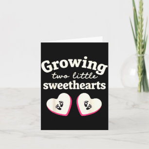 Growing Two Little Sweethearts Valentines Pregnanc Card