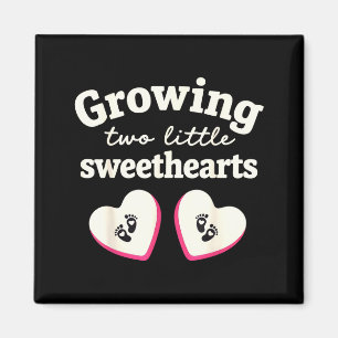 Growing Two Little Sweethearts Valentines Pregnanc Magnet