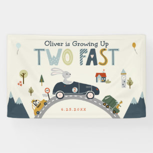 Growing up 2 Fast Birthday Banner