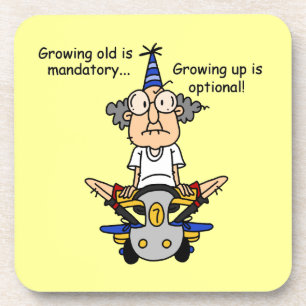 Growing Up is Optional Humour Coaster