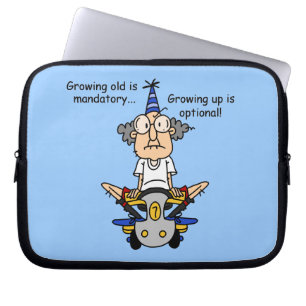 Growing Up is Optional Humour Laptop Sleeve