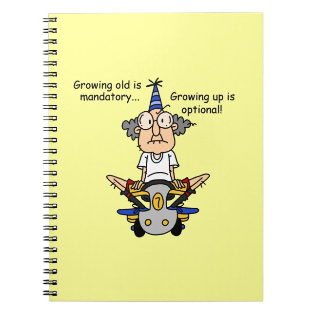 Growing Up is Optional Humour Notebook (Front)