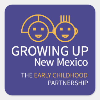 GROWING UP NM Blue Square Sticker