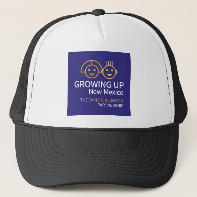 GROWING UP NM Blue Trucker Hat (Front)