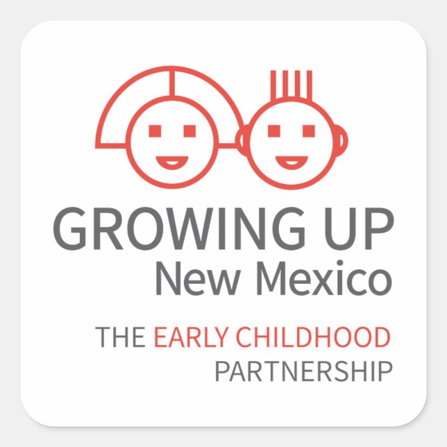 GROWING UP NM White Square Sticker (Front)