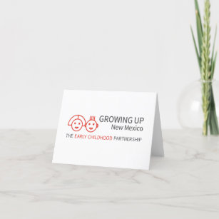 Growing Up NM white Thank You Card