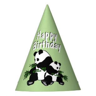 Growing Up Panda Birthday Party Hat