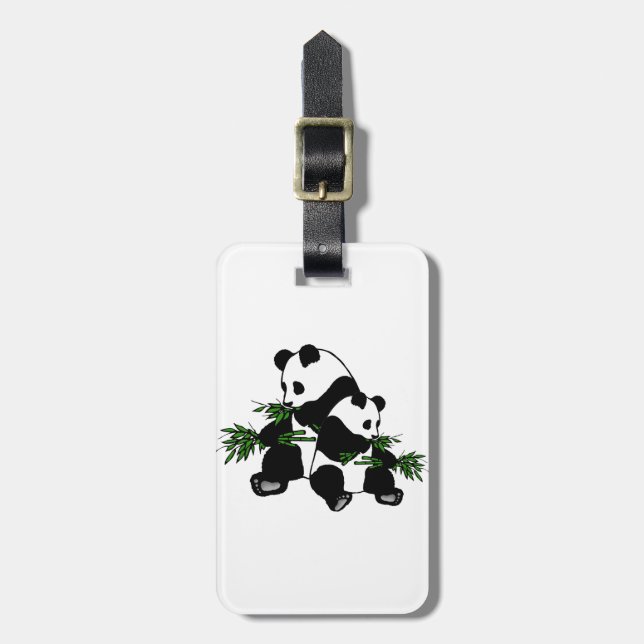 Growing Up Panda Luggage Tag (Front Vertical)