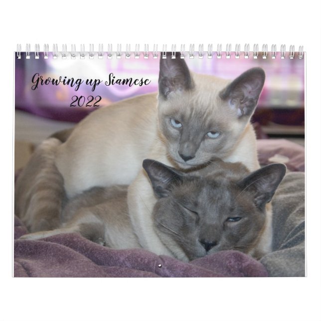 Growing up Siamese Calendar (Cover)