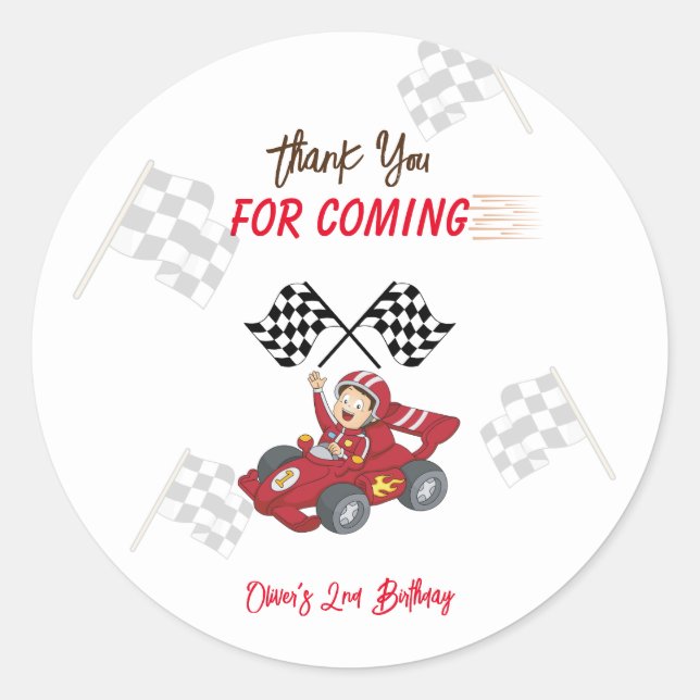 Growing up two fast 2nd Birthday  Classic Round Sticker (Front)