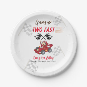 Growing up two fast 2nd Birthday  Paper Plate