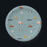 Growing Up Two Fast Cars Birthday Paper Plates<br><div class="desc">Your little one is growing up two fast! Enjoy cake and ice cream on these fun themed paper plates!</div>