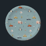 Growing Up Two Fast Cars Birthday Paper Plates<br><div class="desc">Your little one is growing up two fast! Enjoy cake and ice cream on these fun themed paper plates!</div>