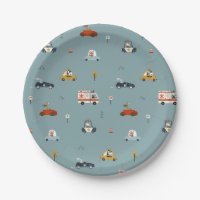Growing Up Two Fast Cars Birthday Paper Plates
