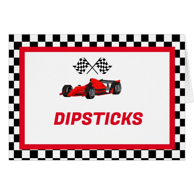 Growing up Two fast Food Label Party place card  (Front Horizontal)