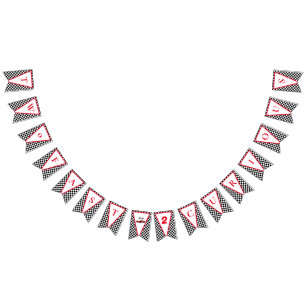 Growing UP TWO Fast Race Car Boy 2nd Birthday Bunting