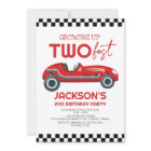 Growing Up Two Fast Red Race Car 2nd Birthday