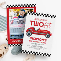 Growing Up Two Fast Red Race Car 2nd Birthday