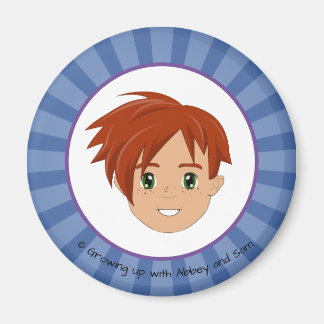 Growing up with Abbey and Sam Blue Magnet (Sam)