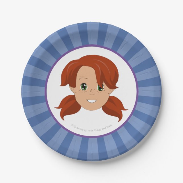 Growing up with Abbey and Sam Party Plate (Abbey) (Front)