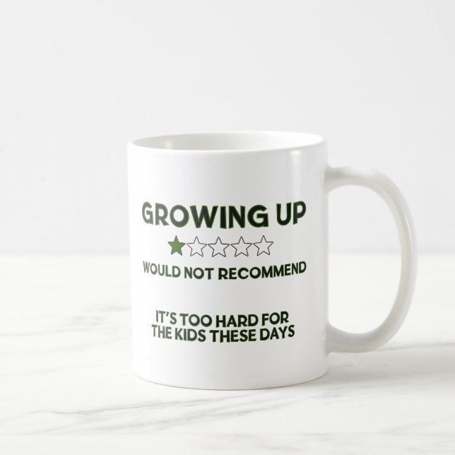 Growing Up - Would Not Recommend Coffee Mug (Right)
