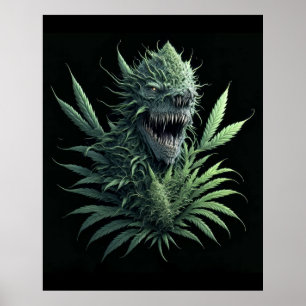 “Growing wild” cool weed plant design for print