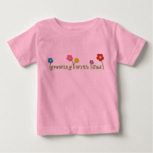 Growing with God Christian baby tee