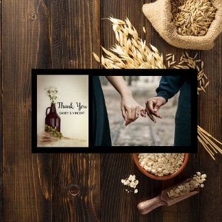 Growler, Hops, Daisies Brewery Wedding Thank You Card
