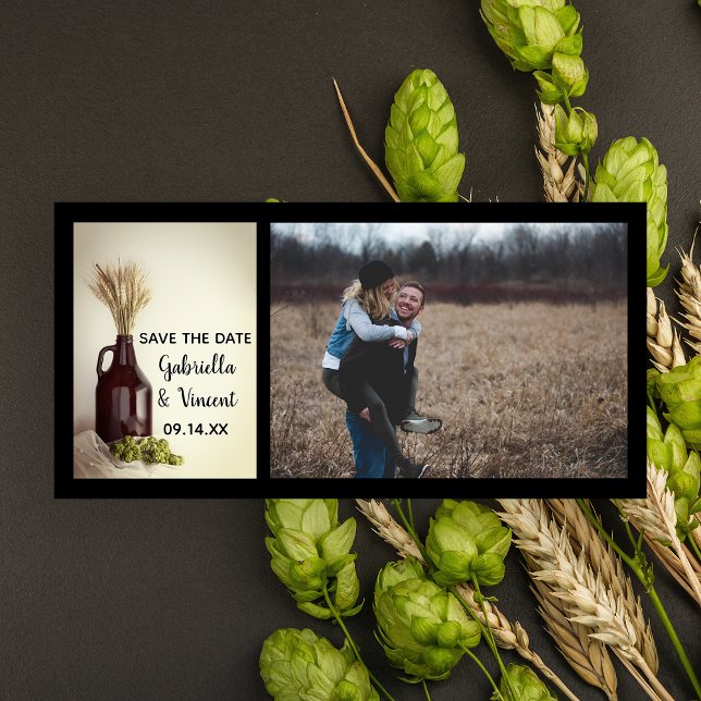 Growler Hops Wheat Brewery Wedding Save the Date (Creator Uploaded)