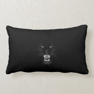 growling black panther lumbar cushion