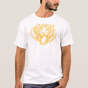 Growling Tiger in Orange With Yellow Eyes T-Shirt