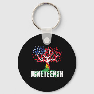 Grown African Root Tree Juneteenth Black Freedom  Key Ring