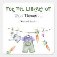 Grown Baby Shower bookplate - for the library of