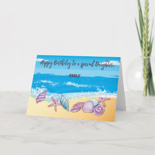 Grown Daughter Birthday Personalised With Seashell Card