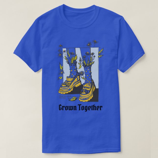 Grown Together Funny Magical Lovers Shoes Flower G T-Shirt (Design Front)