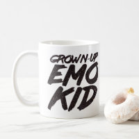 Grown-up emo kid black glitter