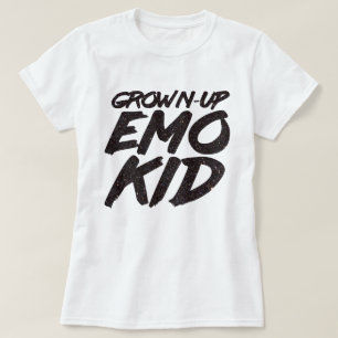 Grown-up emo kid black glitter T-Shirt