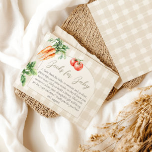 Grown with Love Market baby shower book request Enclosure Card