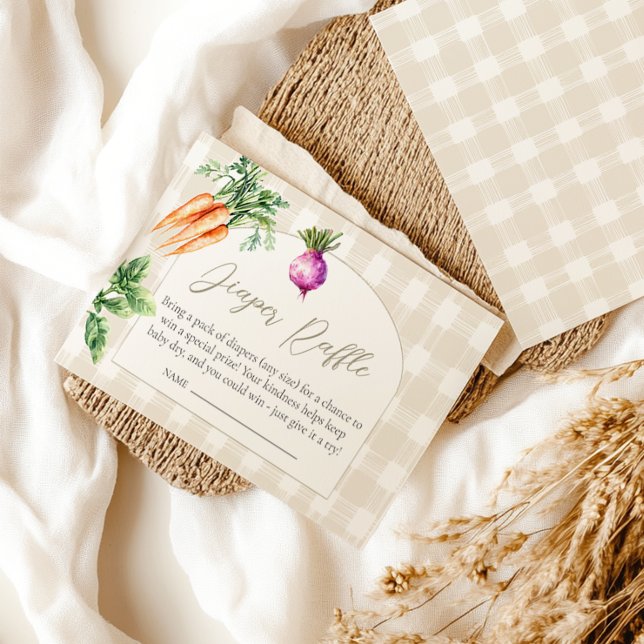 Grown with Love Market baby shower diaper raffle Enclosure Card (Creator Uploaded)