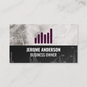 Growth Chart Icon   Stock Market Graph Business Card