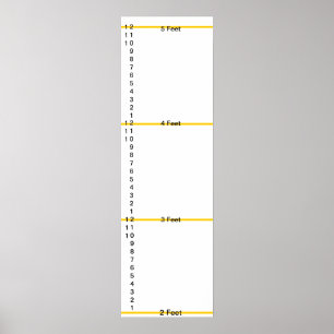 Growth Chart - lines, Feet, Inches